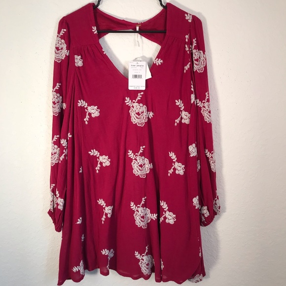 Free People NWT purple embroidered Austin mini - Picture 4 of 8